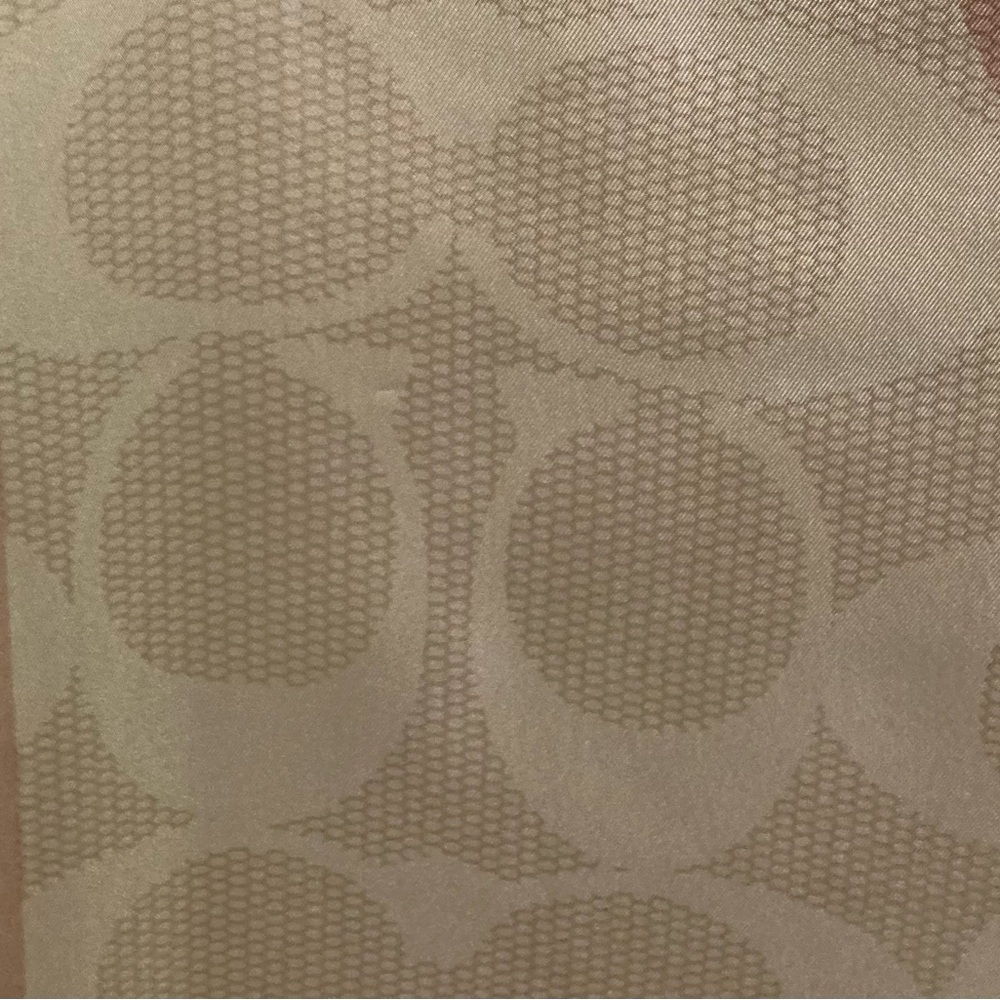 COACH Oversized Silk Scarf Heart Design on Classic Signature Cs Pattern NWT - Picture 3 of 5